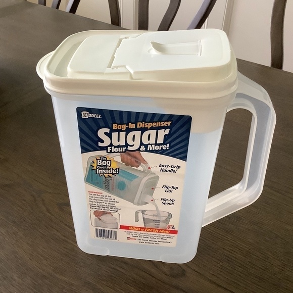 Flour Sugar Container- 4 Quart All Purpose Kitchen Organization and Storage USA - Picture 4 of 8